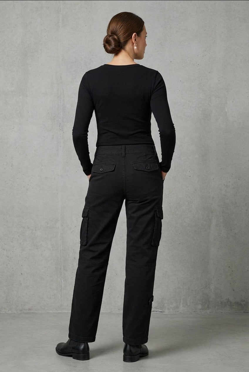 Sorellea | Women's Wide Leg Cargo Trousers Casual Everyday