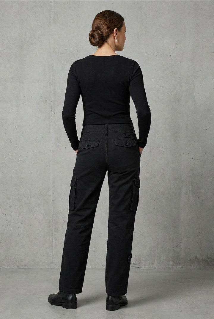 Sorellea | Women's Wide Leg Cargo Trousers Casual Everyday