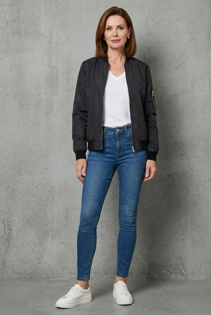 Velique | Women's Structured Zip Jacket Smart Casual Office Wear