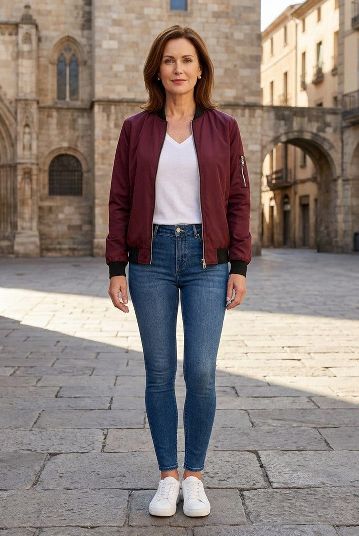Velique | Women's Structured Zip Jacket Smart Casual Office Wear