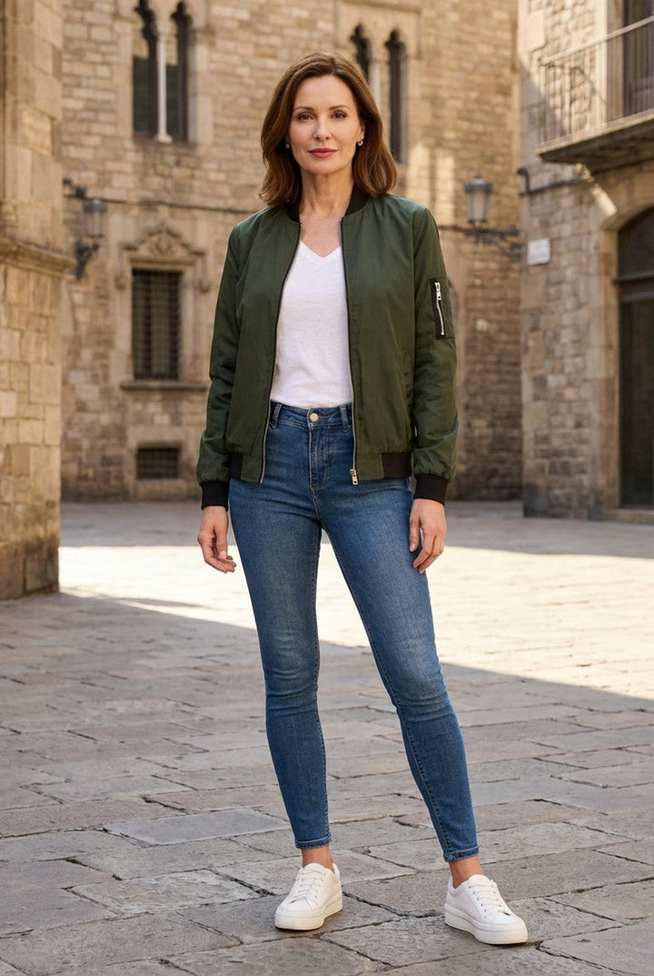 Velique | Women's Structured Zip Jacket Smart Casual Office Wear
