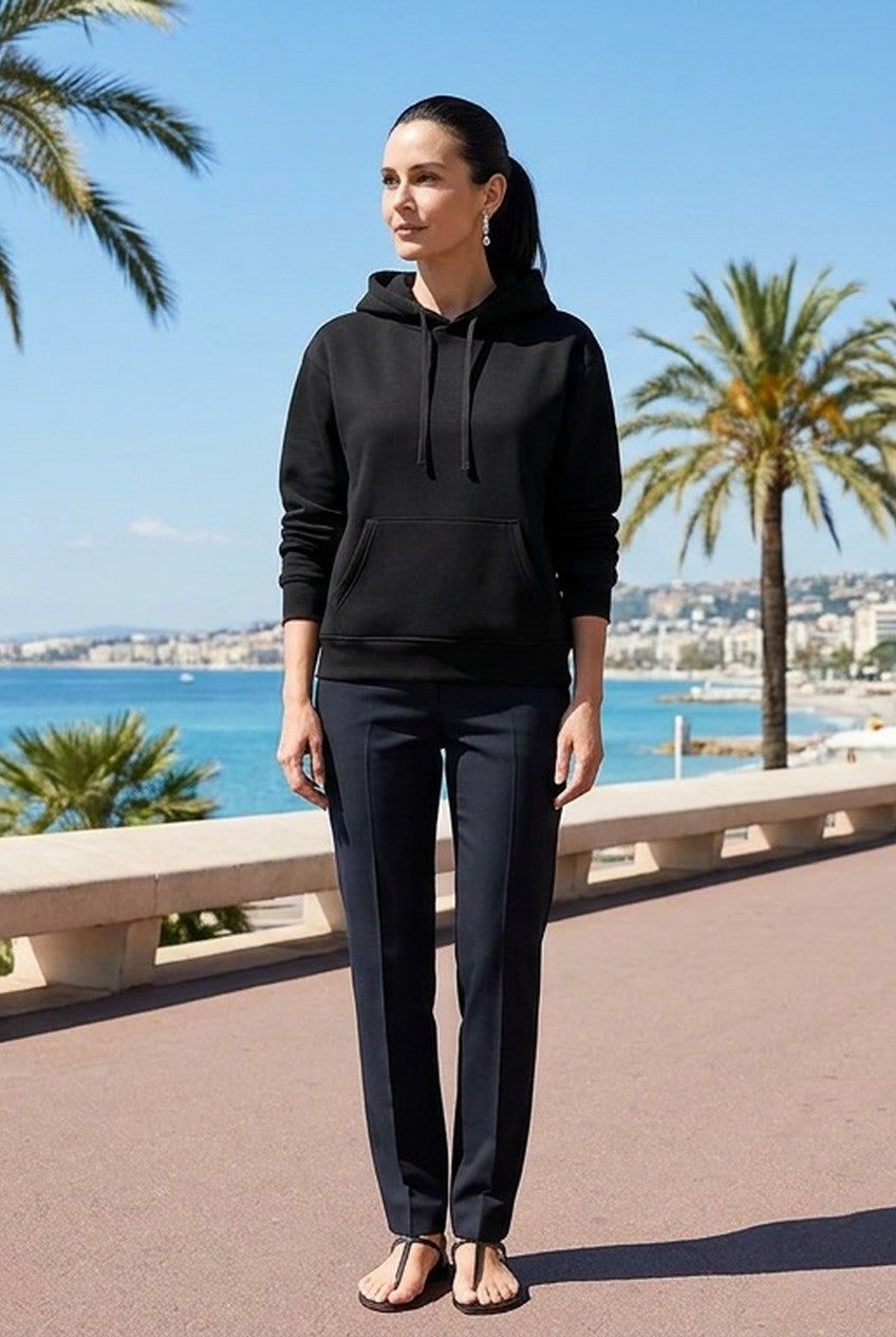 Vellora | Women's Fitted Ribbed Hoodie Loungewear Casual