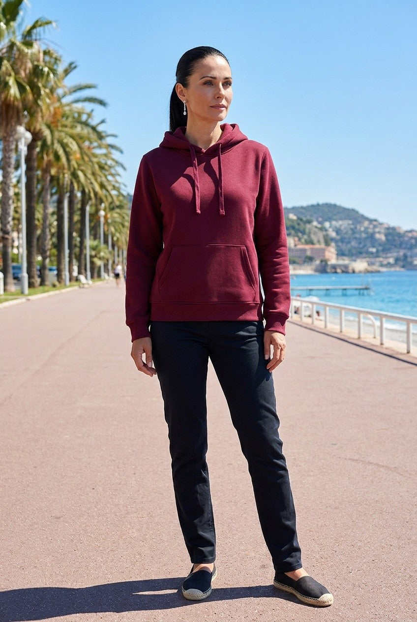 Vellora | Women's Fitted Ribbed Hoodie Loungewear Casual