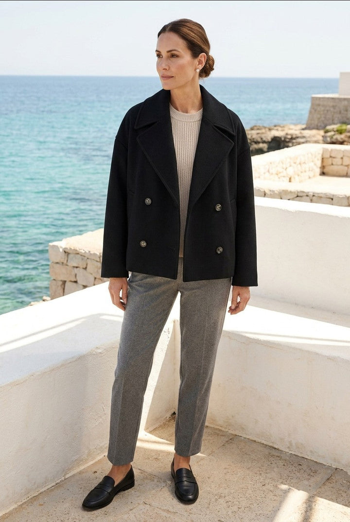 Velmira | Women's Fitted Minimalist Jacket Smart Office Wear