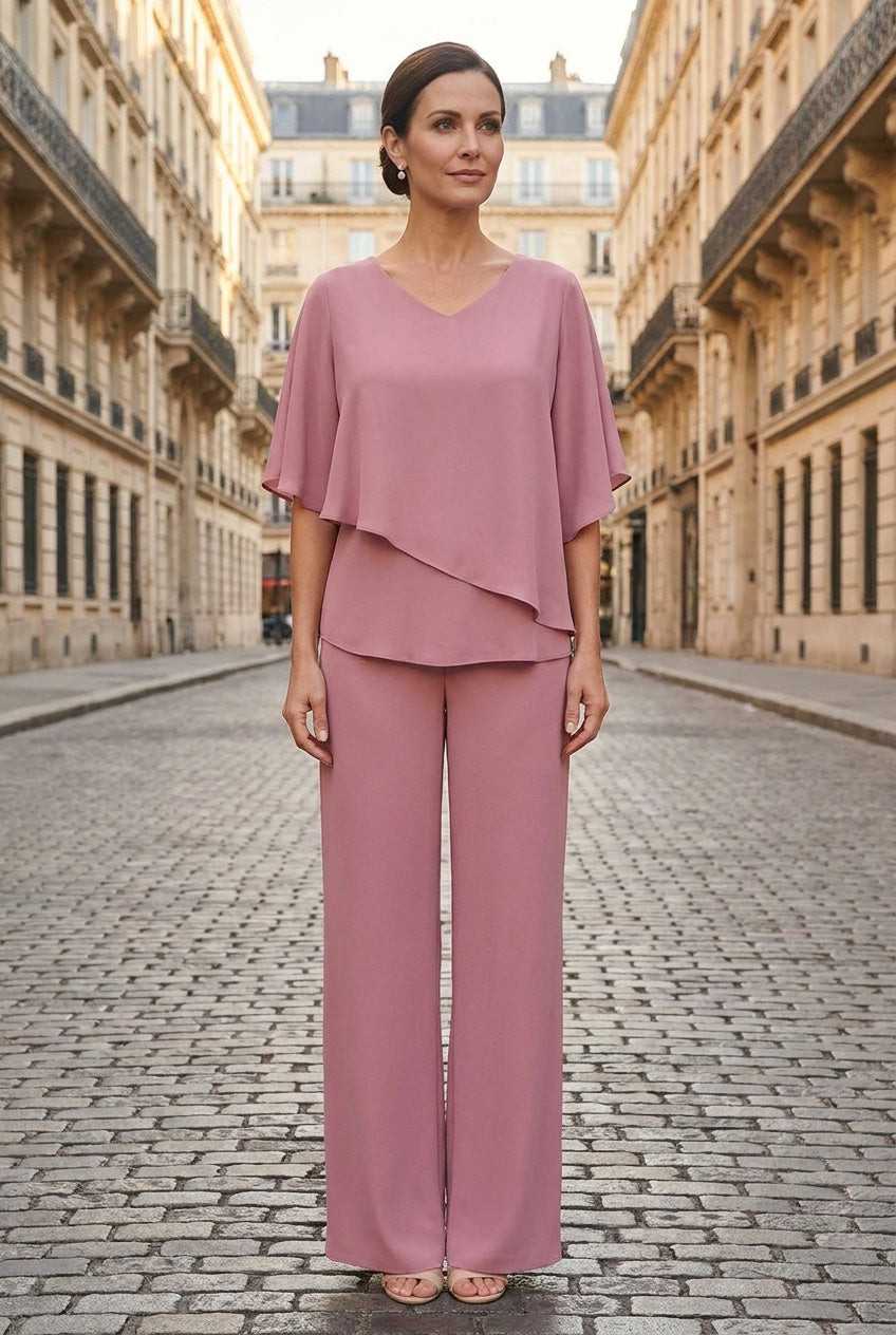 Virelle | Women's Batwing Wide Leg Co-ord Set Evening Occasion