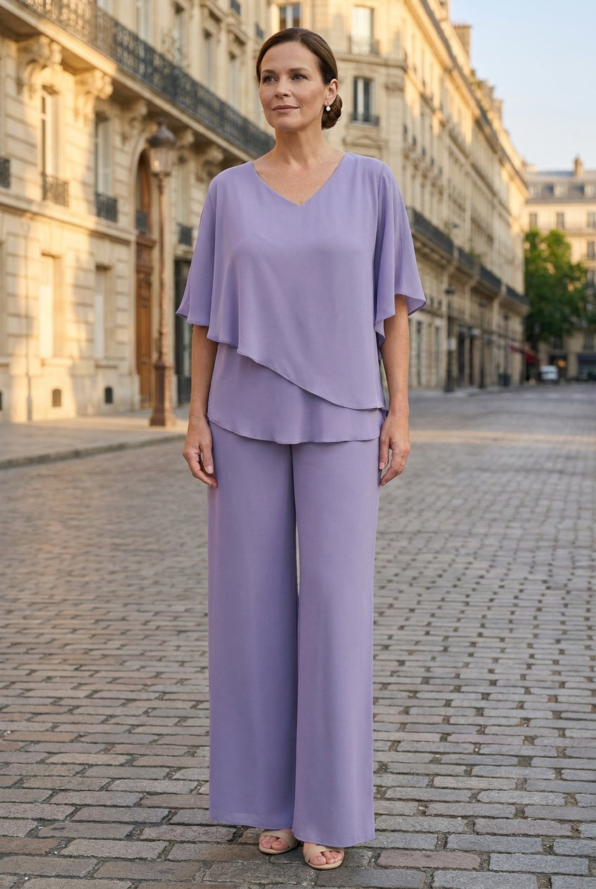 Virelle | Women's Batwing Wide Leg Co-ord Set Evening Occasion