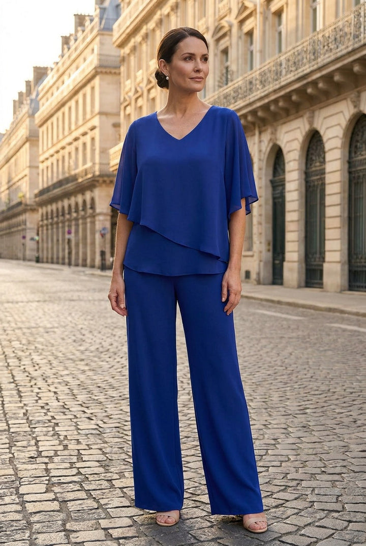 Virelle | Women's Batwing Wide Leg Co-ord Set Evening Occasion