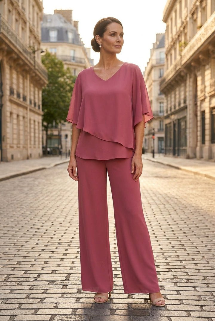 Virelle | Women's Batwing Wide Leg Co-ord Set Evening Occasion
