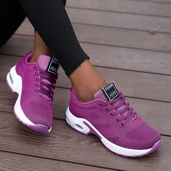 Solvane | Women's Air Cushion Lace-Up Walking Sneakers